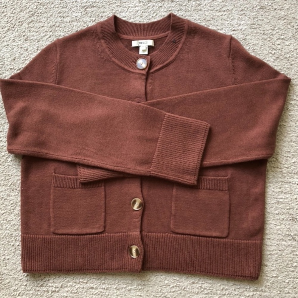 RW&CO. Crew neck Wool Blend Cardigan. NWOT.